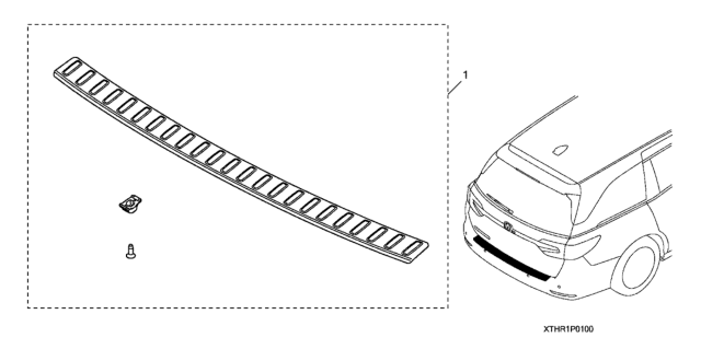 2020 Honda Odyssey 5 Door LX (HPPG 10AT) KA XAT Bumper Protector Diagram