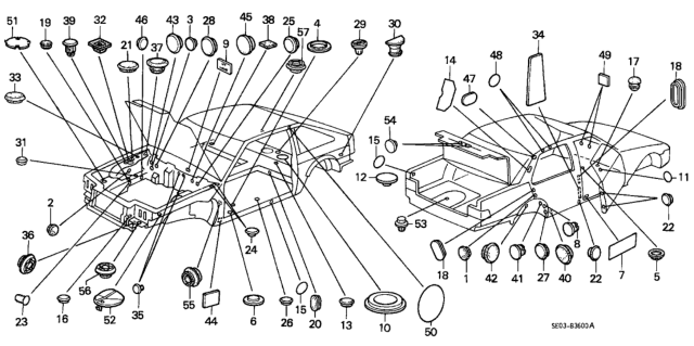 Honda 90855-SA0-000 Honda 90855-SA0-000
