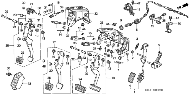 1997 Honda Civic Pedal Diagram