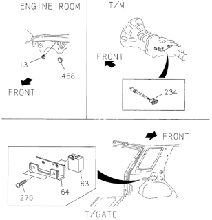 1994 Honda Passport Sensor Vehicle Diagram for 8-97377-920-0