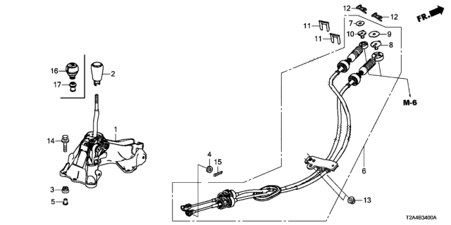 2013 Honda Accord Shift Lever Diagram