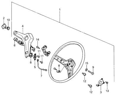 1980 Honda Civic 5 Door ** KA HMT Steering Wheel Diagram 2