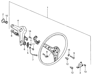 1980 Honda Civic Wheel, Steering (Black) Diagram for 53110-SA0-672ZA