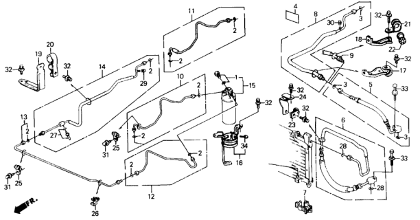 1988 Honda Civic Hose, Discharge (Matsushita) Diagram for 80315-SH3-A12