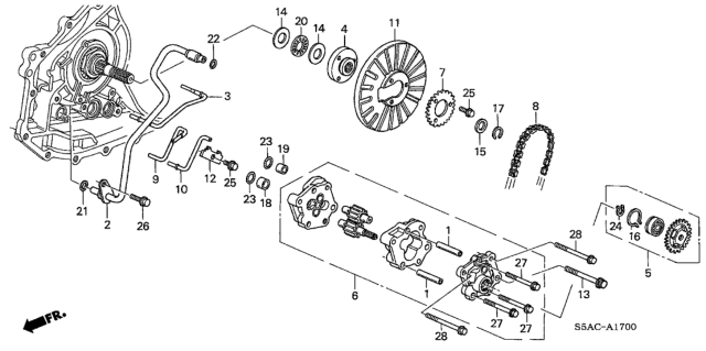 2005 Honda Civic CVT Oil Pump (CVT) Diagram