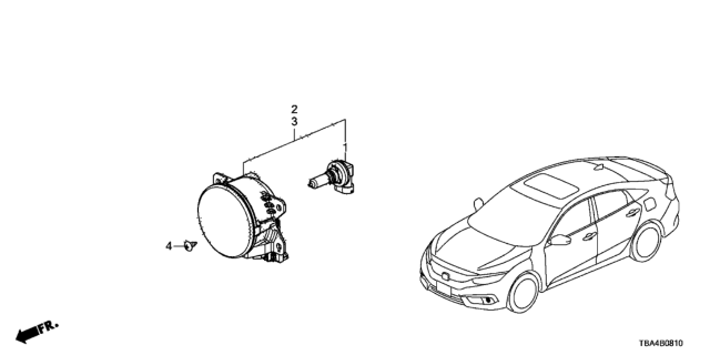 2016 Honda Civic Foglight Diagram