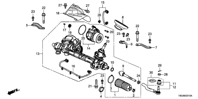 2018 Honda Civic P.S. Gear Box (EPS) Diagram