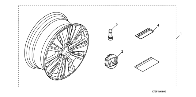 2017 Honda Accord Alloy Wheel Diagram