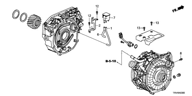 2018 Honda Clarity Electric AT Housing Component Parts - Breather Tube Diagram
