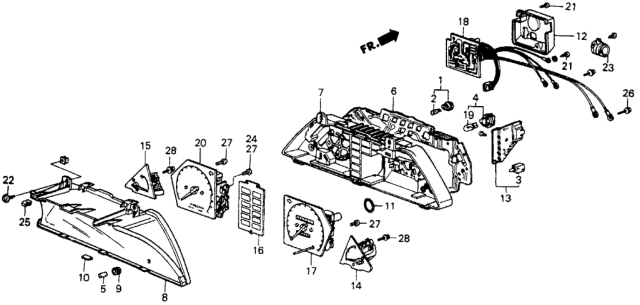 1985 Honda CRX Amplifire Assy. (NS) Diagram for 37220-SB2-673