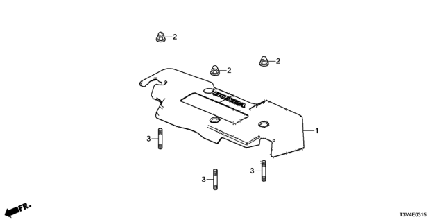 2014 Honda Accord Engine Cover Diagram