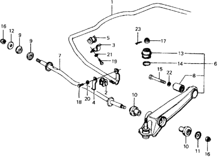 1979 Honda Civic 3 Door ** KL HMT Stabilizer Spring - Front Lower Arm Diagram