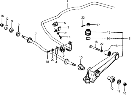 1978 Honda Civic Arm (Lower) Diagram for 51350-659-325