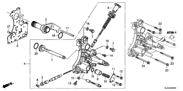 2014 Honda Ridgeline 4 Door RTS KA 5AT AT Regulator Body Diagram