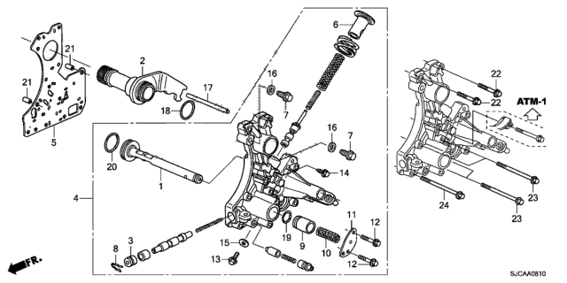 2014 Honda Ridgeline AT Regulator Body Diagram