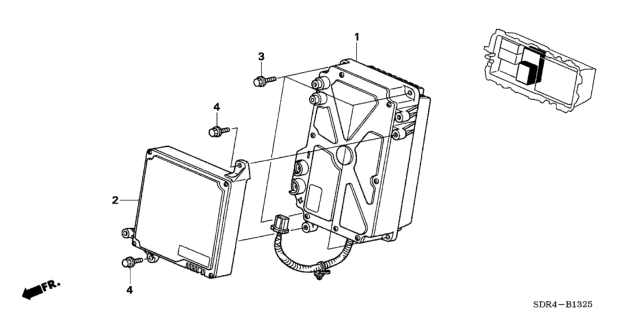 2005 Honda Accord Hybrid Control Unit, Motor Electronic (Rewritable) Diagram for 1K000-RCJ-A02