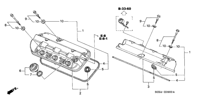 2003 Honda Odyssey Cylinder Head Cover Diagram