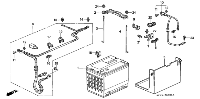 1995 Honda Accord Clip, Wire Harness (10MM) Diagram for 91541-SV7-003