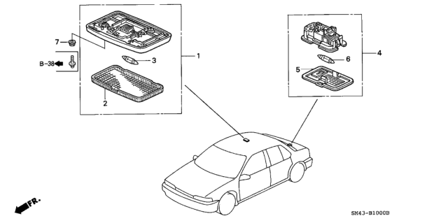 1993 Honda Accord Interior Light Diagram