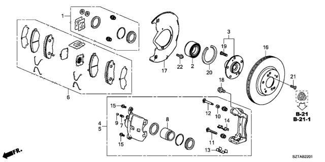 2016 Honda CR-Z Splash Guard Diagram for 45255-SZT-000