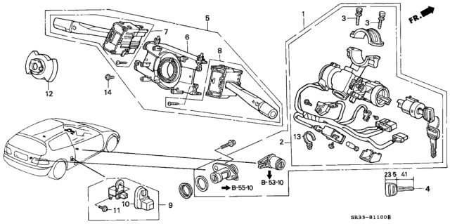 1992 Honda Civic Combination Switch Diagram