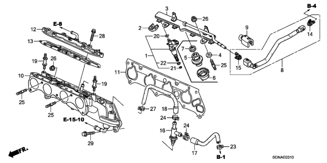 2007 Honda Accord Fuel Injector (L4) Diagram