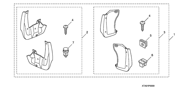 2008 Honda Accord 4 Door LX+ (PZEV) KL 5AT Splash Guard Diagram