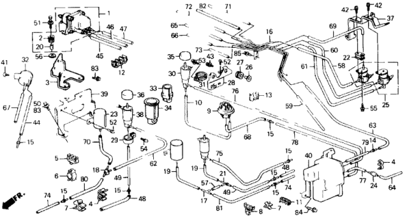 1989 Honda Accord Valve Assy., Control Diagram for 17290-PH4-681