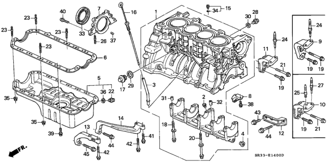 1994 Honda Civic Oil Seal (80X100X10) (Arai) Diagram for 91214-PT0-004