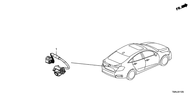 2021 Honda Civic Rearview Camera Diagram