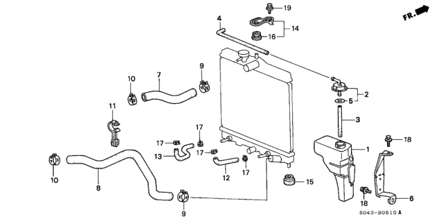 1997 Honda Civic Radiator Hose Diagram