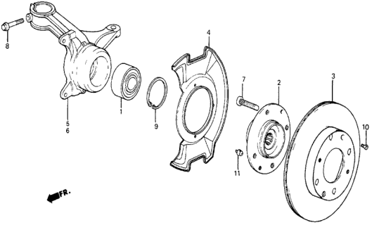 1987 Honda Civic Steering Knuckle Diagram