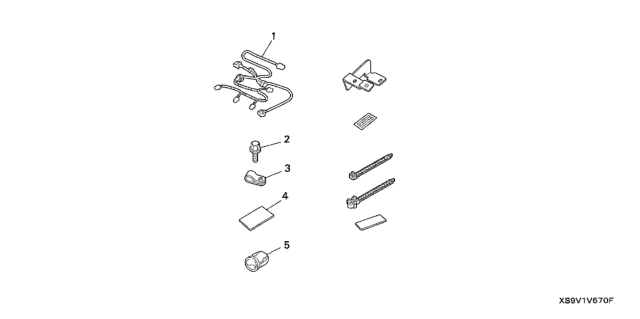 2004 Honda Pilot Wire Harness, Back-Up Sensor Diagram for 08V67-S9V-10030