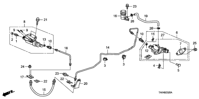 2008 Honda Accord Clutch Master Cylinder Diagram