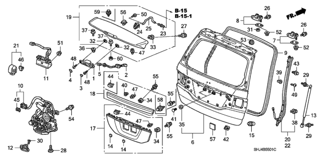 2006 Honda Odyssey Tailgate (Power) Diagram