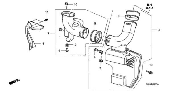 2007 Honda Odyssey 5 Door EXL-T KA 5AT Resonator Chamber Diagram