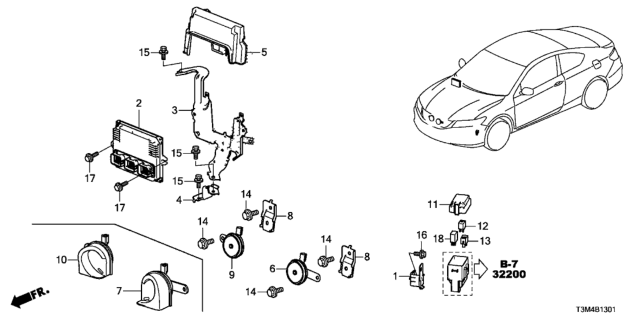 2017 Honda Accord Control Module, Powertrain (Rewritable) Diagram for 37820-5G2-A23