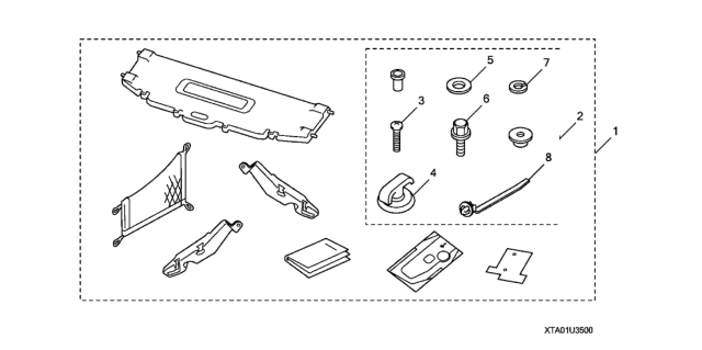 2011 Honda Accord 4 Door LX+ (PZEV) KL 5AT Cargo Management Diagram