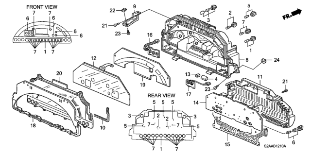 2009 Honda S2000 Panel, Print Diagram for 78147-S2A-A21