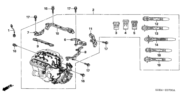 2007 Honda Accord Hybrid 4 Door HYBRID KA 5AT Engine Wire Harness Diagram