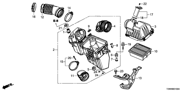 2017 Honda Accord Hybrid Umbrella Vlv Diagram for 17235-5JE-000