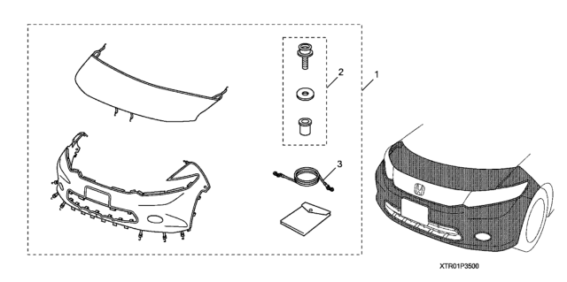 2012 Honda Civic 2 Door EX-L KA 5AT Nose Mask (Full) Diagram