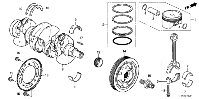 2018 Honda Accord Crankshaft - Piston Diagram