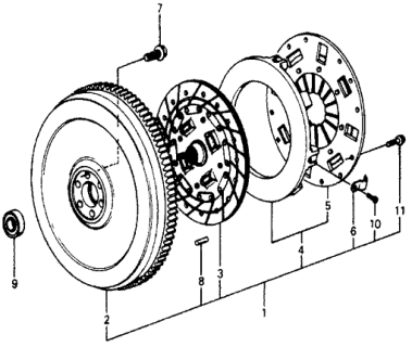 1977 Honda Accord 3 Door STD KA 5MT MT Clutch Diagram
