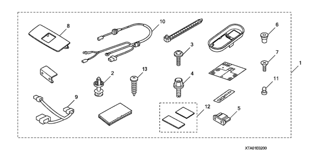 2010 Honda Crosstour Attachment Kit, Hfl *YR412L* (BRIGHT IVORY) Diagram for 08E02-TA0-130