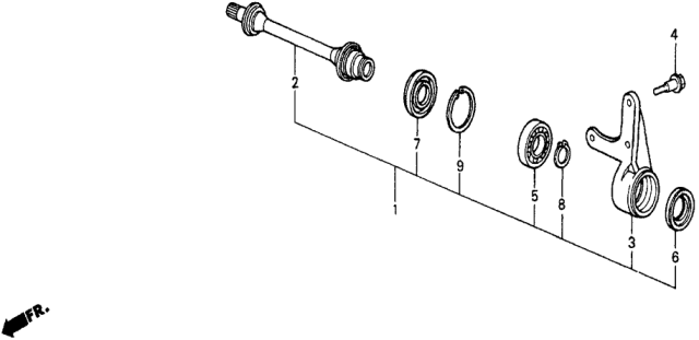 1985 Honda Civic Bolt, Hex. (10X1.25) Diagram for 90102-SD9-000