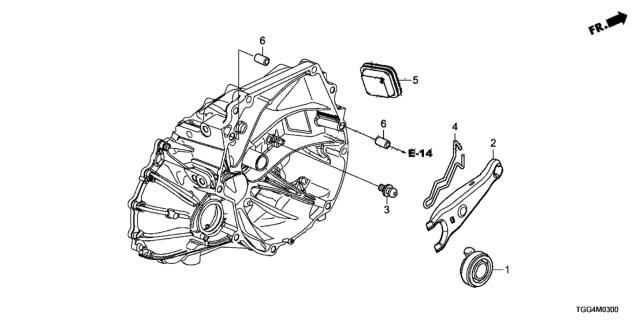 2017 Honda Civic MT Clutch Release Diagram