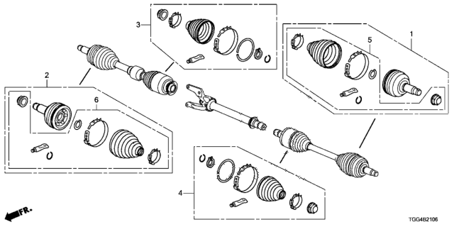 2019 Honda Civic Set Diagram for 44014-TGH-305