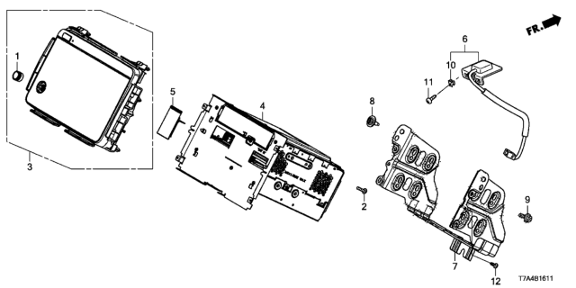 2021 Honda HR-V Audio Unit - GPS Antenna Diagram