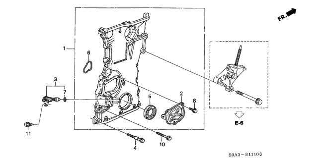 2005 Honda CR-V Chain Case Diagram